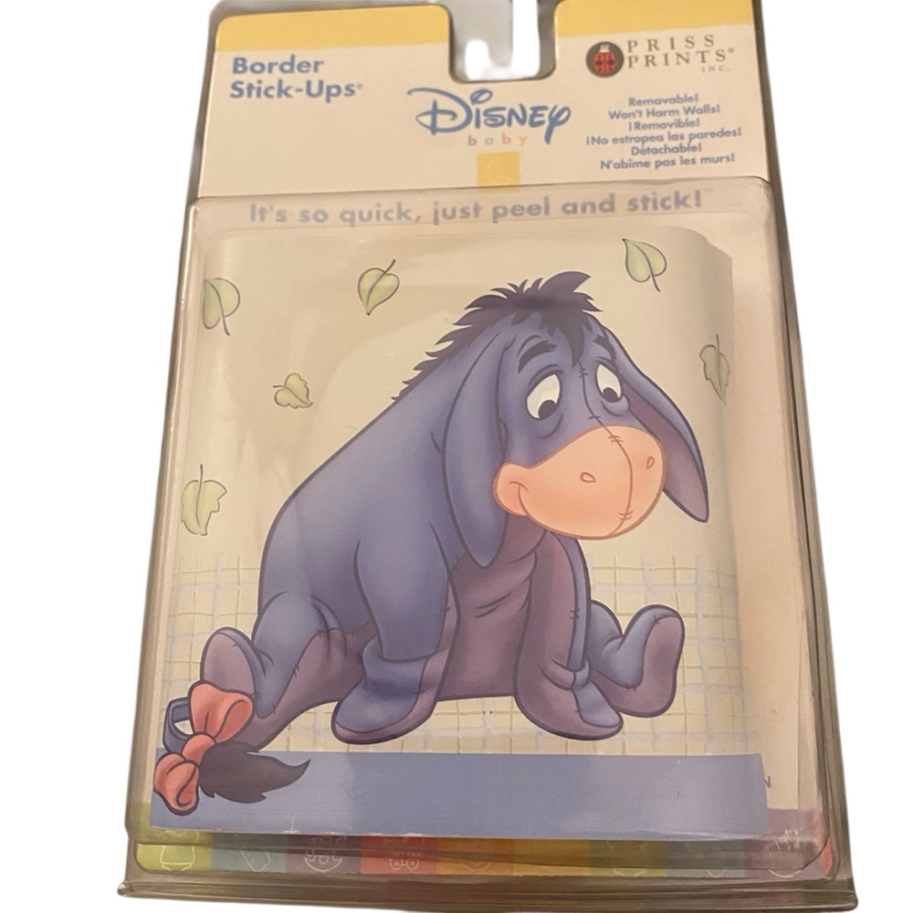 Disney Baby Border Stick Up Removable Winnie Eeyore Peel and Stick Wall Decor